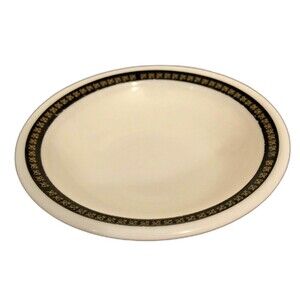 Vintage Pyrex Fleur de Lis  Berry Bowl Ebony & Gold Gothic Tableware